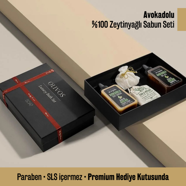 Olivos Avokadolu % 100 Saf Zeytinyağlı 4'lü Sabun Hediye Seti