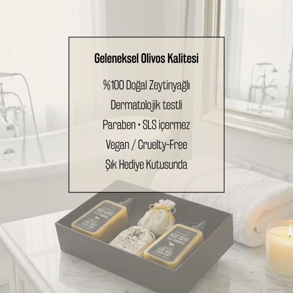 Olivos Keçi Sütlü % 100 Saf Zeytinyağı 4'lü Sabun Hediye Seti