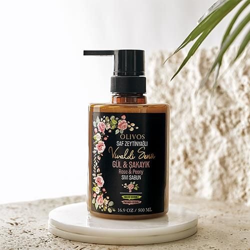 Olivos Zeytinyağlı Gül Kokulu Sıvı El Sabunu 500 ML (Vivaldi Serisi / İlkbahar)