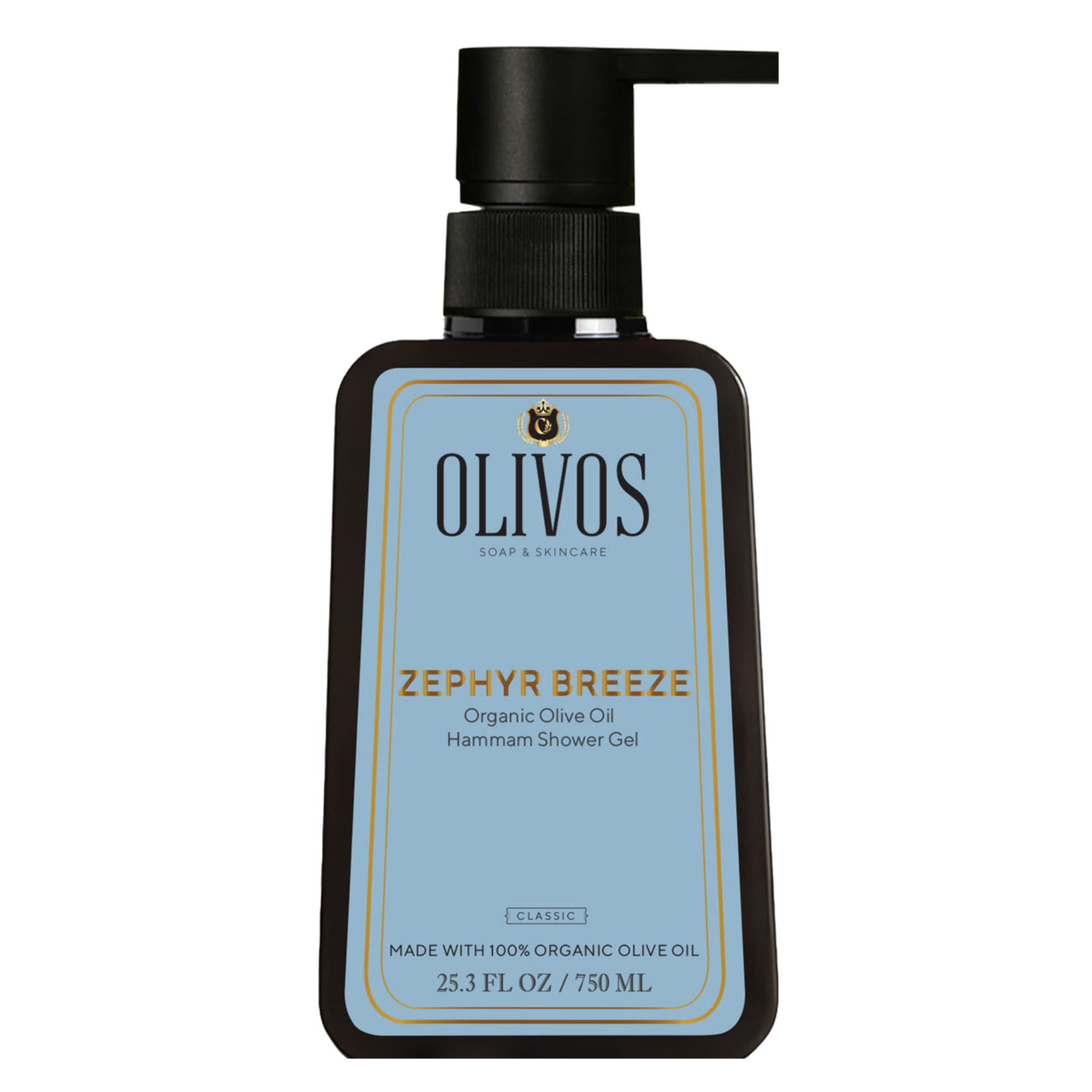 Olivos %100 Doğal Zeytinyağlı Hamam Kokulu Banyo ve Duş Jeli – Paraben ve Sülfat içermez, Nazik Temizlik ve Nem Desteği, 750 ml