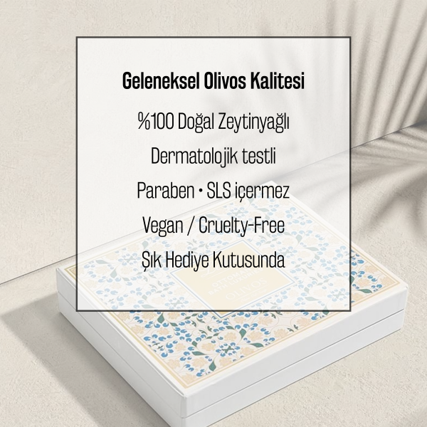 Olivos Osmanlı Serisi Çintemani Hediye Seti: 2 x 250 gr Katı Sabun + 2 x 100 gr Granül Sabun