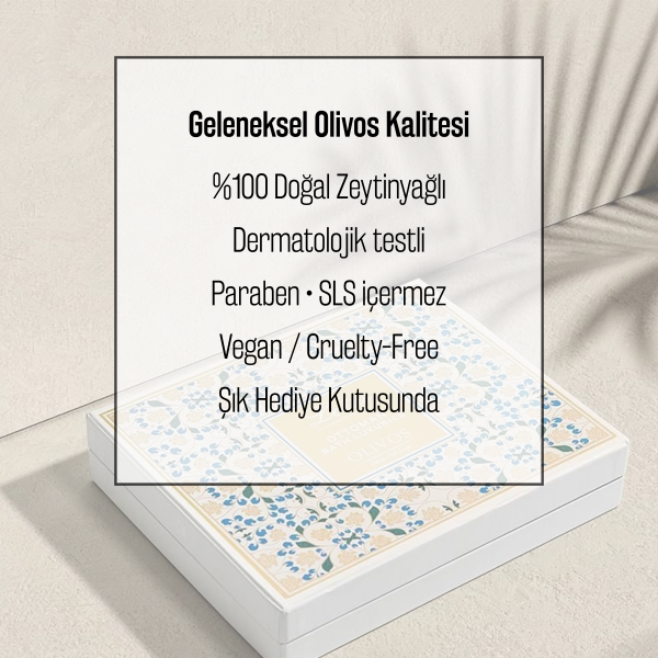 Olivos Osmanlı Serisi Lotus Hediye Seti: 2 x 250 gr Katı Sabun + 2 x 100 gr Granül Sabun
