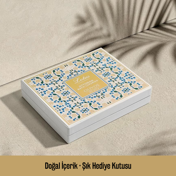 Olivos Osmanlı Serisi Lotus Hediye Seti: 2 x 250 gr Katı Sabun + 2 x 100 gr Granül Sabun
