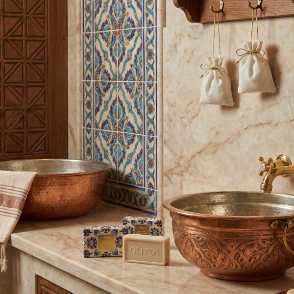 Olivos Osmanlı Serisi Seljuk Hediye Seti: 2 x 250 gr Katı Sabun + 2 x 100 gr Granül Sabun