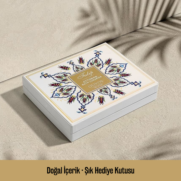 Olivos Osmanlı Serisi Tulip Hediye Seti: 2 x 250 gr Katı Sabun + 2 x 100 gr Granül Sabun