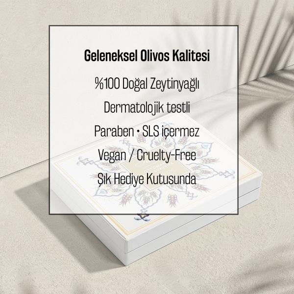 Olivos Osmanlı Serisi Tulip Hediye Seti: 2 x 250 gr Katı Sabun + 2 x 100 gr Granül Sabun