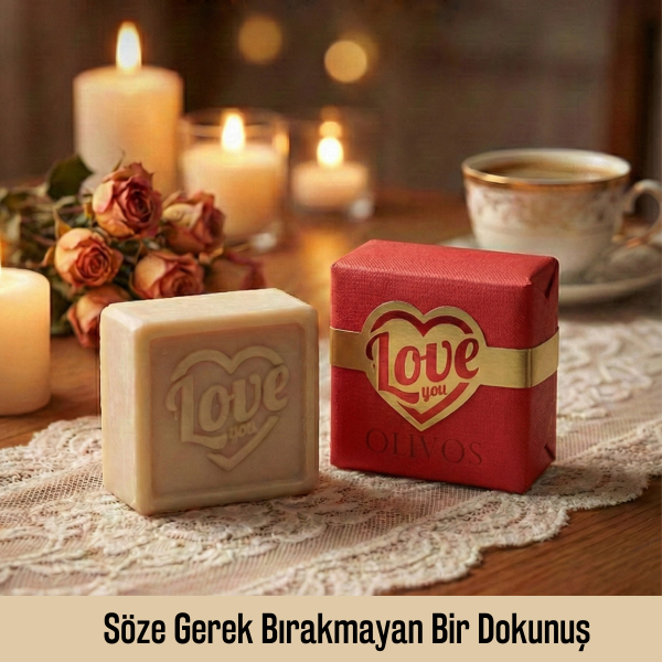 Olivos Love You Orkide Kokulu %100 Saf Zeytinyağlı El Yapımı Sabun | Paraben & Sülfat İçermez, 150 gr