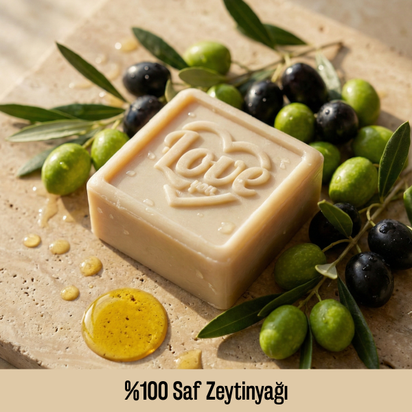 Olivos Love You Orkide Kokulu %100 Saf Zeytinyağlı El Yapımı Sabun | Paraben & Sülfat İçermez, 150 gr
