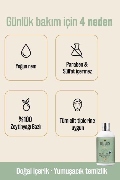 Olivos Bebek Saç ve Vücut Şampuanı 400 ml