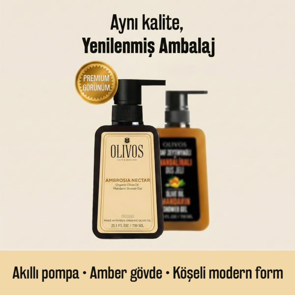 Doğal Zeytinyağlı Mandalina Kokulu Banyo Duş Jeli Zeytinyağı Mandalinalı Nemlendirici 4 ADET 750ML