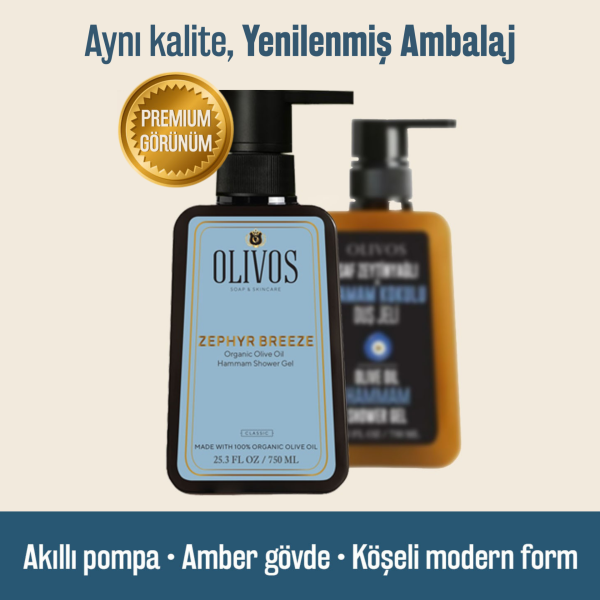 Doğal Zeytinyağlı Hamam Kokulu Banyo Ve Duş Jeli Zeytinyağı Cilt Besleyici Nemlendirici 3 ADET 750ML
