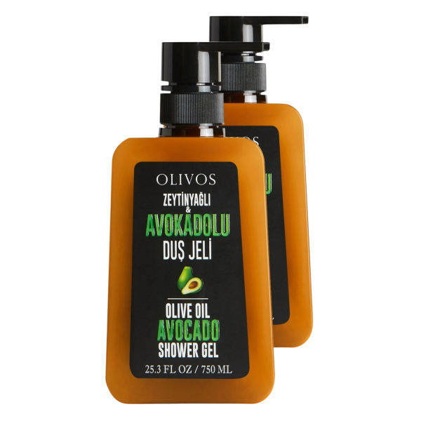 Doğal Zeytinyağlı Avokadolu Banyo Ve Duş Jeli Avokado Zeytinyağı Kuru Cilt Nemlendirici 2 ADET 750ML