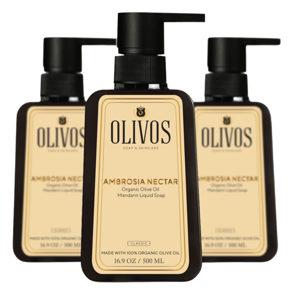 %100 Doğal Zeytinyağlı Mandalina Kokulu Sıvı El Sabun Yoğun Nemlendirici Arındırıcı Bitkisel 3 ADET 500 ML