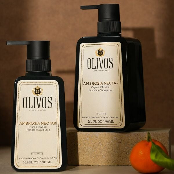 %100 Doğal Mandalina Ve Zeytinyağlı Banyo Ve Duş Jeli Kuru Cilt Nemlendirici Ve Besleyici 750 ml