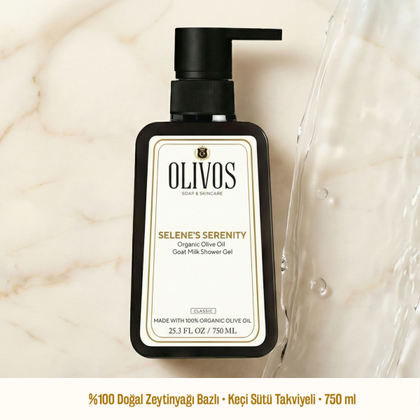 %100 Doğal Keçi Sütü Ve Zeytinyağlı Banyo Ve Duş Jeli Kuru Cilt Nemlendirici Ve Besleyici 750 ml