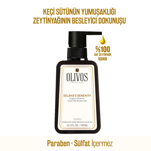 %100 Doğal Keçi Sütü Ve Zeytinyağlı Banyo Ve Duş Jeli Kuru Cilt Nemlendirici Ve Besleyici 750 ml