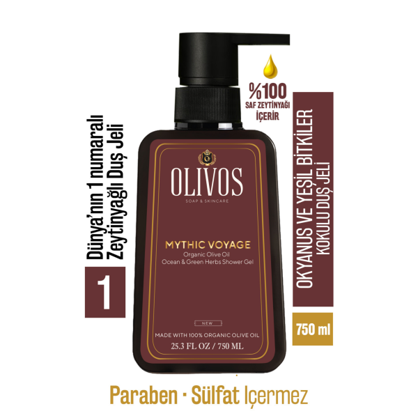 Doğal Okyanus ve Yeşil Bitki Kokulu Zeytinyağlı Banyo Ve Duş Jeli Nemlendirici Ve Besleyici 750 ml