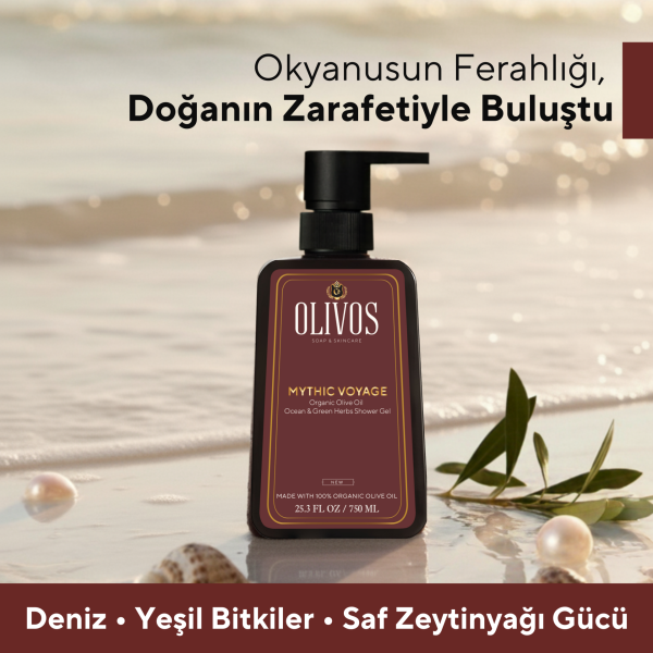 Doğal Okyanus ve Yeşil Bitki Kokulu Zeytinyağlı Banyo Ve Duş Jeli Nemlendirici Ve Besleyici 750 ml