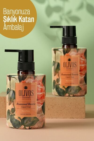 Olivos Sıvı Sabun Gül Şakayık Sanat Koleksiyonu: Tablo Gibi Şişe Muhteşem Koku Yoğun Nemlendirici