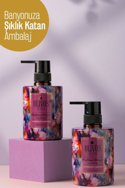 Olivos Sıvı Sabun Lavanta Tarçın Sanat Koleksiyonu: Tablo Gibi Şişe Muhteşem Koku Yoğun Nemlendirici