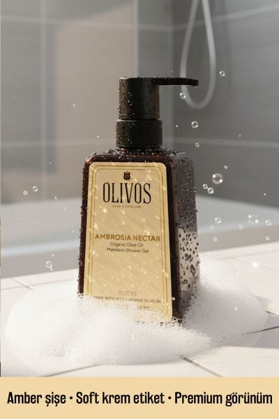 Olivos Zeytinyağlı Mandalina Kokulu Duş Jeli & Sıvı El Sabunu Seti 2’li 1250 ml