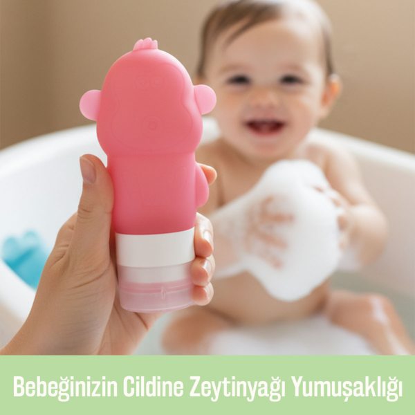 Minik Dostlar Seyahat Seti | Zeytinyağlı Göz Yakmayan Bebek Saç & Vücut Şampuanı (3×89 ml)