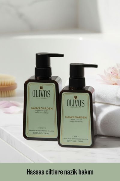 Olivos Gaia’s Garden Şakayık Kokulu Duş Jeli & Sıvı El Sabunu Seti 2’li 1250 ml