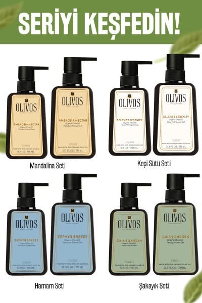 Olivos Gaia’s Garden Şakayık Kokulu Duş Jeli & Sıvı El Sabunu Seti 2’li 1250 ml