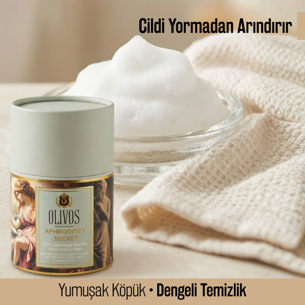 Olivos Aphrodite’s Secret %100 Zeytinyağlı El Yapımı Katı Sabun, Premium Kutulu, 2×100 g