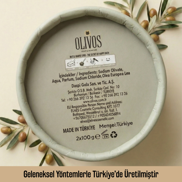 Olivos Aphrodite’s Secret %100 Zeytinyağlı El Yapımı Katı Sabun, Premium Kutulu, 2×100 g