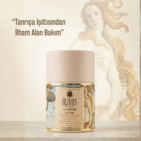 Olivos Goddess Glow %100 Zeytinyağlı El Yapımı Katı Sabun, Premium Kutulu, 2×100 g