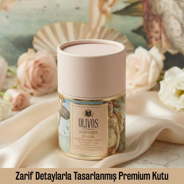 Olivos Goddess Glow %100 Zeytinyağlı El Yapımı Katı Sabun, Premium Kutulu, 2×100 g