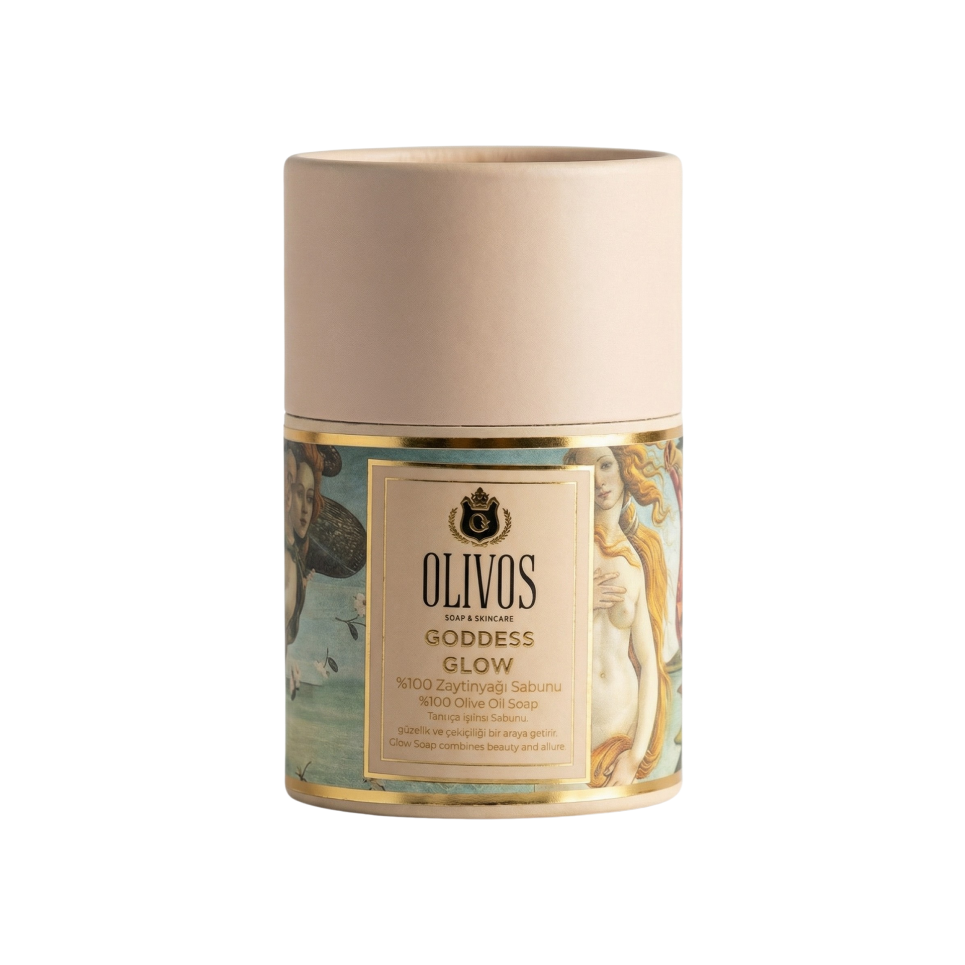 Olivos Goddess Glow %100 Zeytinyağlı El Yapımı Katı Sabun, Premium Kutulu, 2×100 g