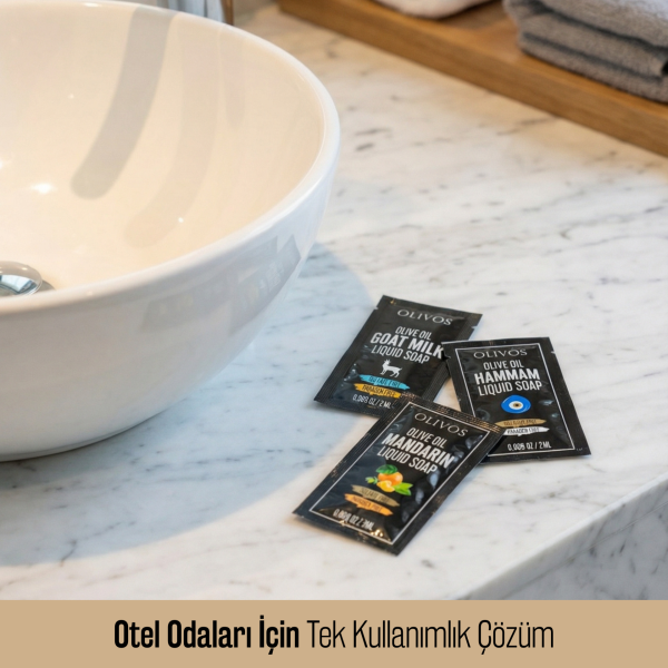 Olivos Tek Kullanımlık Zeytinyağlı Sıvı Sabun Seti 2 ml x 75 Adet, Paraben & Sülfat İçermez