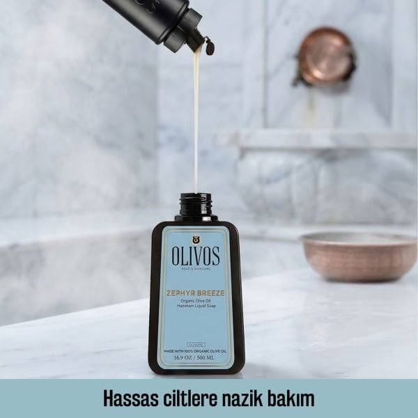 Zephyr Breeze Zeytinyağlı Hamam Kokulu Sıvı Sabun Refill 1500 ML (3x500 ML) Ekonomik Paket