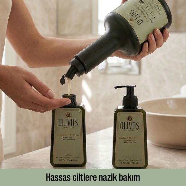 Gaia’s Garden Zeytinyağlı Şakayık Kokulu Sıvı Sabun Refill 1500 ML (3x500 ML) Ekonomik Paket