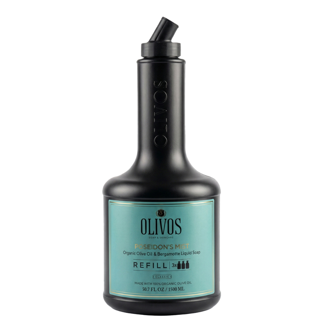 Poseidon’s Mist Zeytinyağlı Bergamot Kokulu Sıvı Sabun Refill 1500 ML (3x500 ML) Ekonomik Paket