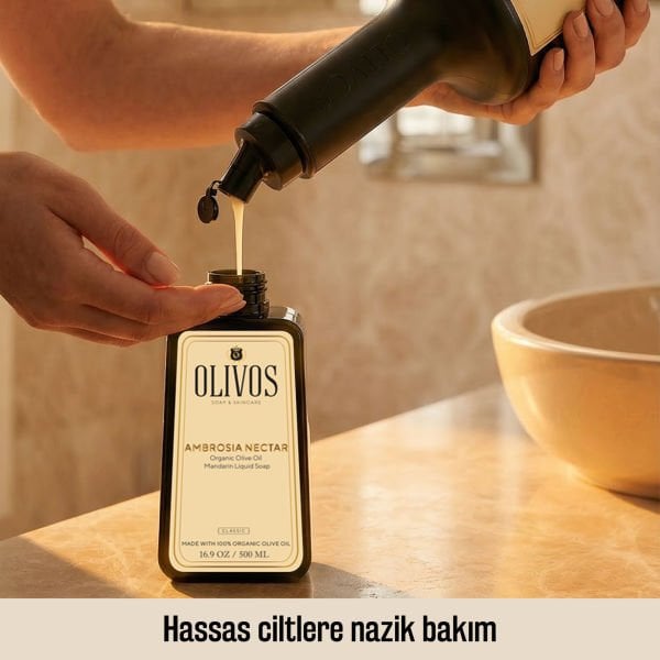 Ambrosia Nectar Zeytinyağlı Mandalina Kokulu Sıvı Sabun Refill 1500 ML (3x500 ML) Ekonomik Paket
