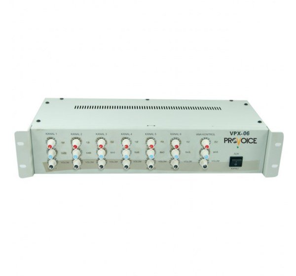 Provoice VPX-06 Rack Tipi 6 Kanal Mikser