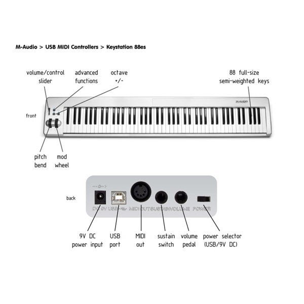 M-AUDIO Keystation 88es Midi Klavye