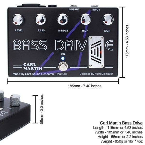 Carl Martin Bass Drive Tube Pream Bass Efeckt Pedal