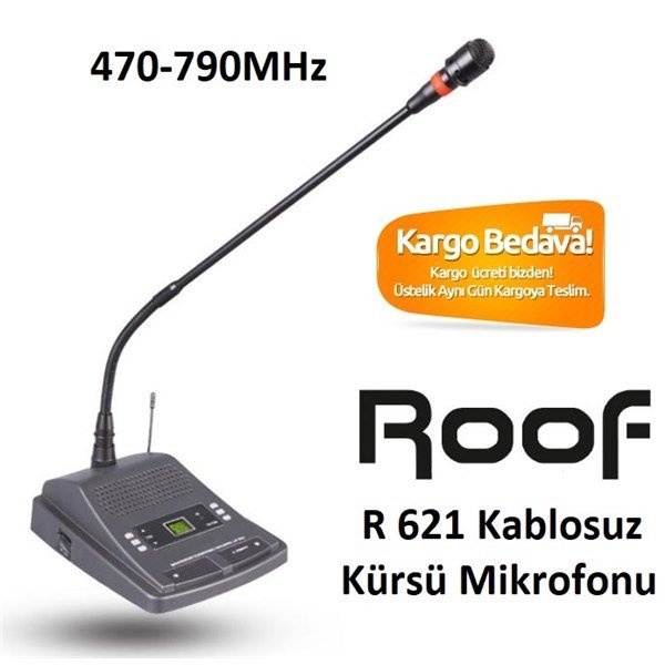 Roof R 621 Kablosuz UHF Kanal Kürsü Mikrofonu