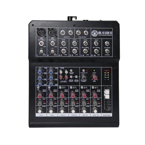 Topp Pro MX 10 USB v2 10 Kanal USB Deck Mixer