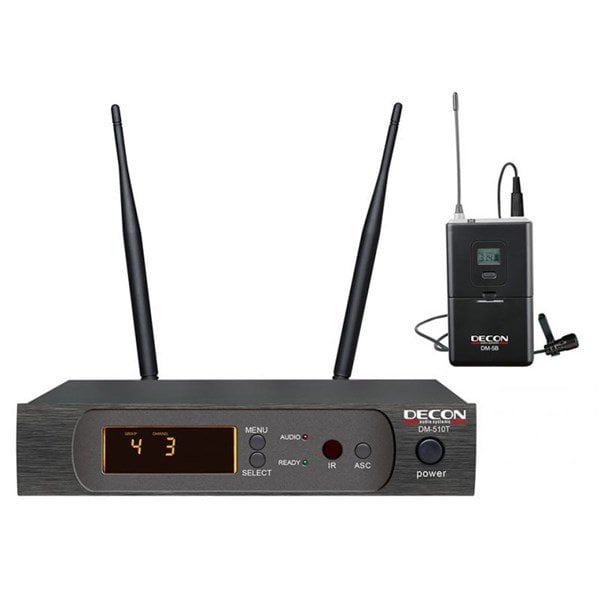 Decon DM 510T Tek Yaka Tipi UHF Telsiz Mikrofon Seti