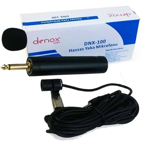 Denox DNX-100 Klipsli Condenser Yaka Mikrofonu