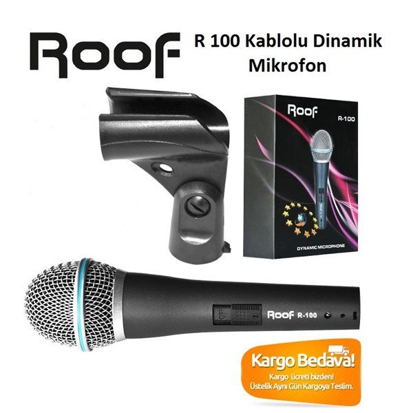 Roof R100 Kablolu Dinamik Mikrofon