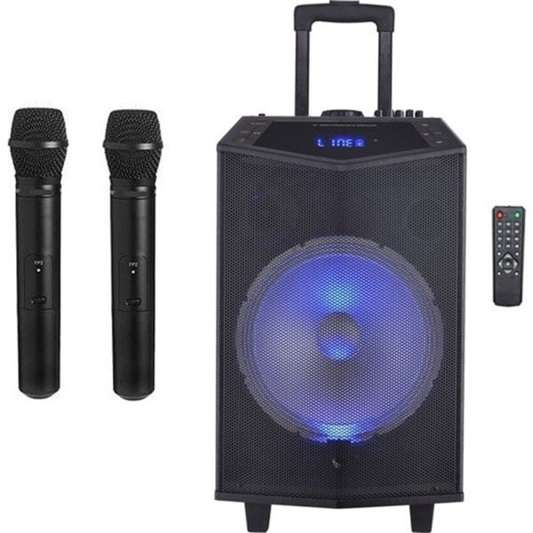 Oyılıty DK-12 Çift Kareoke Mikrofonlu 300 Watt Bluetoothlu Disko Işıklı Ses Sistemi