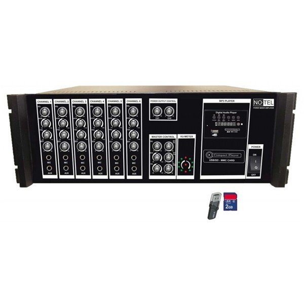 Notel NOT A 400BR USB Girişli Reverbli 400W Power Mixer Amfi