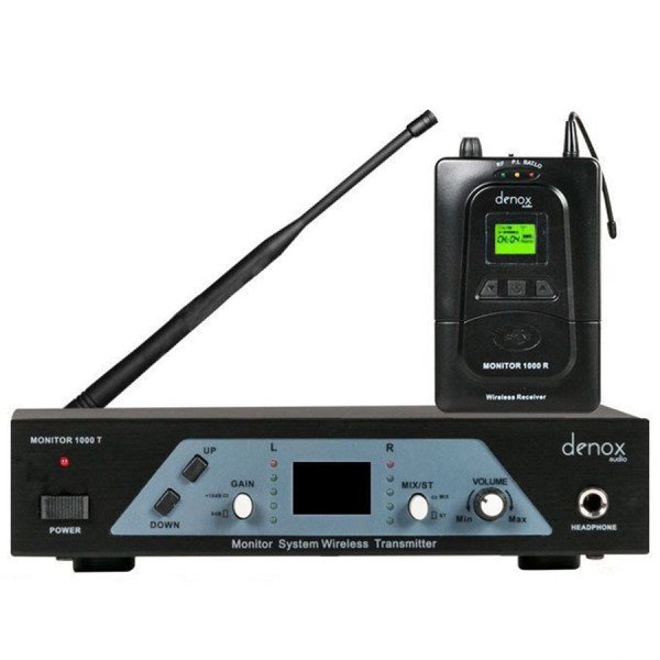 Denox MONITOR 1000 16 Kanallı İn-Ear UHF Telsiz Monitör