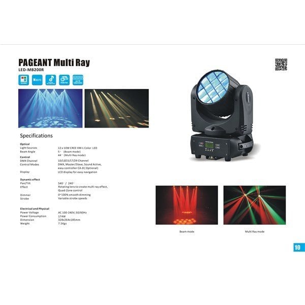 Acme Pageant Multi Ray Led Moving Işık